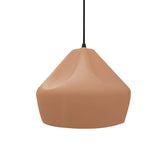 Adobe-Black Cord Crease Small Ceramic Pendant by Justice Design