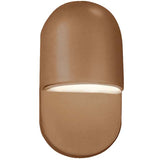 Adobe Ceramic Mini Outdoor Capsule Wall Sconce by Justice Design