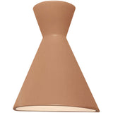 Adobe Ceramic Retro Led Wall Sconce-Open Top and Bottom by Justice Design