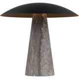 Aegis Table Lamp — Bronze/Dark Travertine