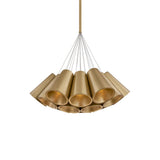 Aether Chandelier - 19 Light - Modern Brass by Sonneman
