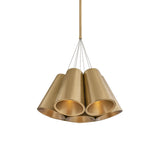 Aether Chandelier - 7 Light - Modern Brass by Sonneman