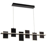 Affiliato Linear Suspension Satin Black 6 Lights By Lib Co