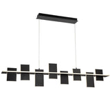 Affiliato Linear Suspension Satin Black 8 Lights By Lib Co