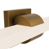 Aged Brass Flatte 4CCT LED Bath and Wall Sconce by WAC Lighting in Zoomed View