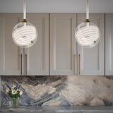 Aged Brass Roper 4CCT LED Pendant by WAC Lighting in Kitchen