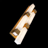 Aged Brass Voxxel Wall Sconce by Modern Forms in Zoomed View