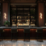 Aged Brass Voxxel Wall Sconce by Modern Forms in BAR Area