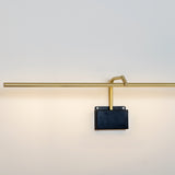 Airy Picture Light 32 Inch Satin Brass Stem By CVL Side View