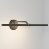 Airy Picture Light 32 Inch Satin Graphite Round By CVL Side View