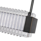 Alai Linear Suspension Urban Bronze Clear Ribbed Glass By Kuzco Detailed View