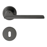 Alato Door Lever in Matte Graphite by Colombo Design