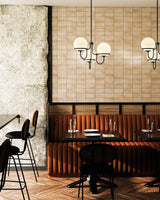 Alba Chandelier Matte Black Opal Matte Glass 3 Lights By Alora Lifestyle View