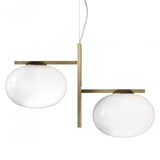 Alba Double Pendant Light, Finish: Satin Brass