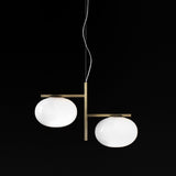 Alba Double Pendant Light, Finish: Satin Brass