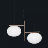 Alba Double Pendant Light, Finish: Anodic Bronze