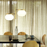 Alba Double Pendant Light, Finish: Satin Brass