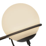 Alba Wall Sconce Matte Black Opal Matte Glass 3 Light By Alora Detailed View