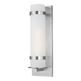 Alban Outdoor Wall Lantern Large Satin Aluminum By Generation Lighting