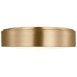 Albee Flush Mount Large Satin Brass By Generation Lighitng - Side View2