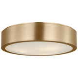 Albee Flush Mount Large Satin Brass By Generation Lighitng
