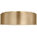 Albee Flush Mount Medium Satin Brass By Generation Lighitng - Side View1