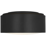 Albee Flush Mount Small Midnight Black By Generation Lighitng - Side View