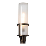Alcove Outdoor Post Lantern, shown in Coastal Bronze, Frosted Glass, by Hubbardton Forge