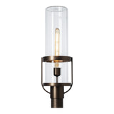 Alcove Outdoor Post Lantern, shown in Coastal Bronze, Clear Glass, by Hubbardton Forge
