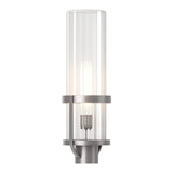 Alcove Outdoor Post Lantern in Coastal Burnished Steel, Clear Glass by Hubbardton Forge