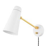 Alex Portable Wall Sconce White By Mitz