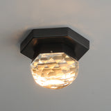 Allumettes 1-Light LED Flush Mount by ET2 - Black
