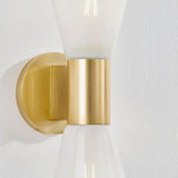 Alma Wall Sconce Double Aged Brass By Mitzi Detailed View