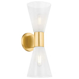 Alma Wall Sconce Double Aged Brass By Mitzi