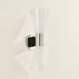 Alma Wall Sconce Double Polished Nickel By Mitzi Side View