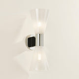 Alma Wall Sconce Double Polished Nickel By Mitzi With Light