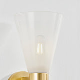 Alma Wall Sconce Single Aged Brass By Mitzi Detailed View