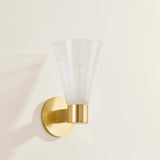 Alma Wall Sconce Single Aged Brass By Mitzi Side View
