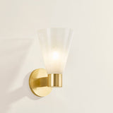 Alma Wall Sconce Single Aged Brass By Mitzi With Light