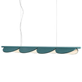Almendra Linear Suspension 65.6 Inch Bay Blue Metallized By Flos