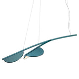 Almendra Organic Suspension Short 2 Head Bay Blue Metallized By Flos