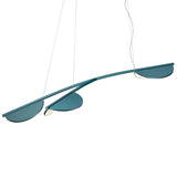 Almendra Organic Suspension Short 3 Head Bay Blue Metaliized By Flos