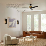 Almere Ceiling Fan Natural Brass Satin Black By Kichler - Lifestyle View