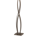 Almost Infinity Floor Lamp in Bronze, Natural Anna Shade by Hubbardton Forge