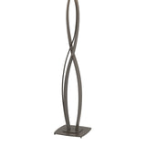 Almost Infinity Floor Lamp in Dark Smoke, Natural Anna Shade by Hubbardton Forge
