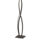 Almost Infinity Floor Lamp in Natural Iron, Natural Anna Shade by Hubbardton Forge