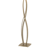 Almost Infinity Floor Lamp in Soft Gold, Natural Anna Shade by Hubbardton Forge