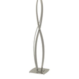Almost Infinity Floor Lamp in Sterling, Natural Anna Shade by Hubbardton Forge