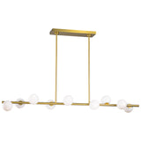 Altair Linear Chandelier Large Burnished Brass By Visual Comfort Studio - Side View