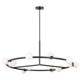 Altair Linear Chandelier Medium Aged Iron By Visual Comfort Studio - Side View1